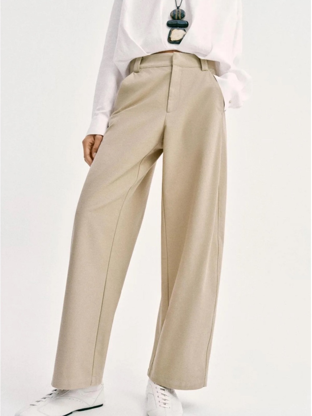 Zara Barrel pants Taupe Brown